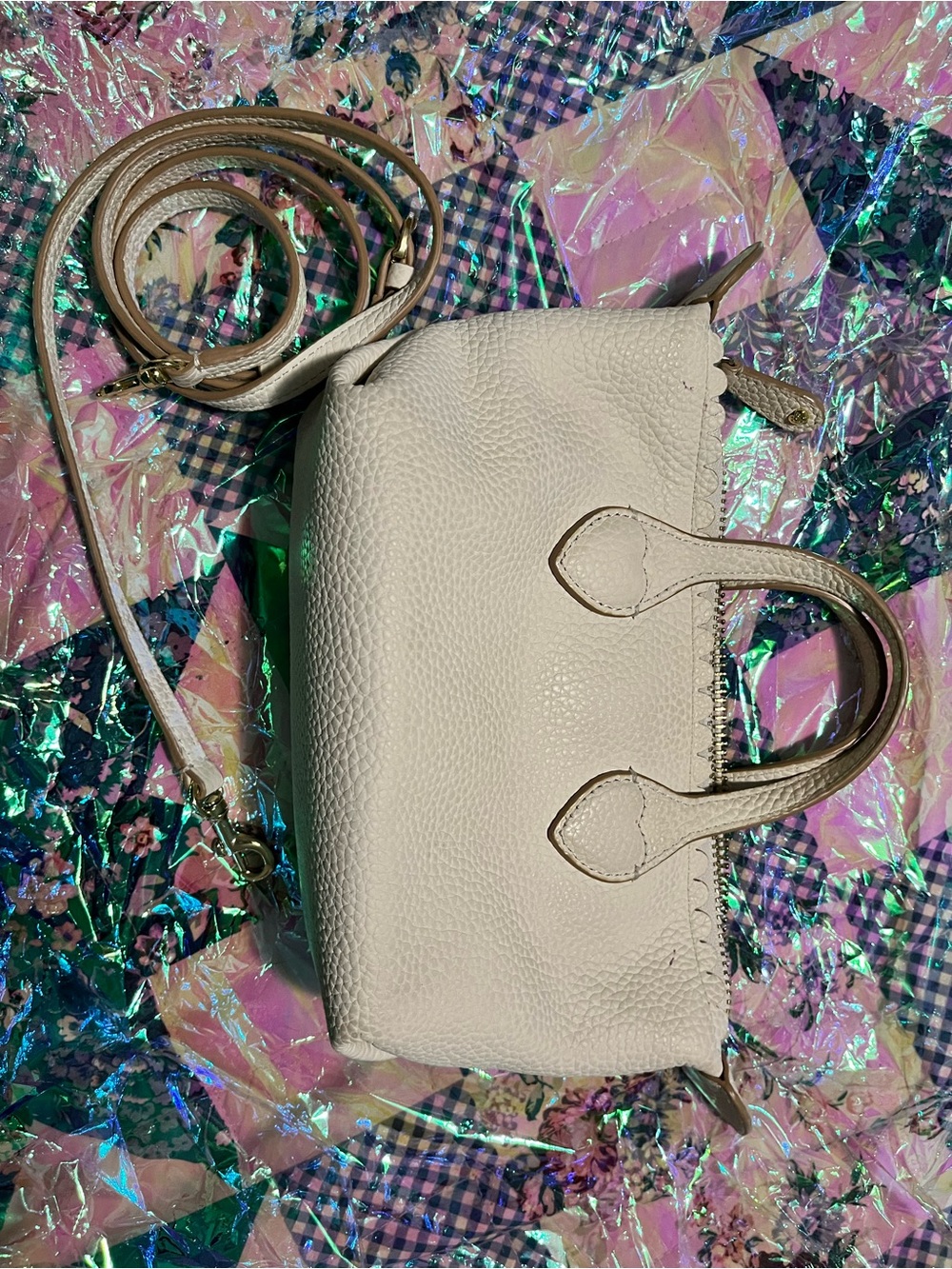 Stoney Clover Lane Vanilla Leather Pouchette crossbody
